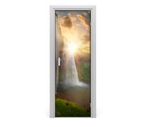 Tulup Adesivo per porta 75x205 cm autoadesivo - cascata Islanda