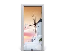 Tulup Adesivo per porta 85x205 cm autoadesivo - Santorini, Grecia