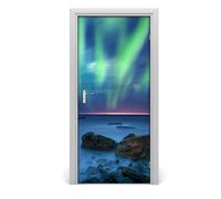 Tulup Adesivo per porta 95x205 cm autoadesivo - Aurora boreale