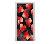 Tulup Adesivo per porta 95x205 cm autoadesivo - cuore geometrica