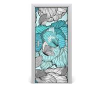 Tulup Adesivo per porta 95x205 cm autoadesivo - fiore modello