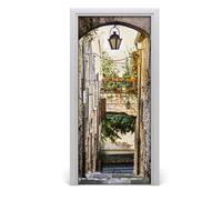 Tulup Adesivo per porta 95x205 cm autoadesivo - vecchia città