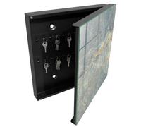 Tulup Cassetta per Chiavi 30x30 cm | Nero | A Destra | Montaggio a Parete