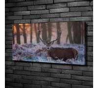Tulup Dipinto Su Tela Pittura Su Un Muro 100x50cm - Cervo All'alba