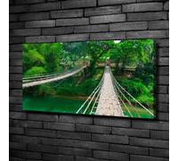 Tulup Dipinto Su Tela Pittura Su Un Muro 100x50cm - Il Ponte Sul Fiume