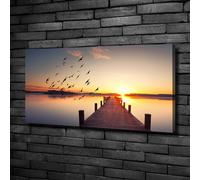 Tulup Dipinto Su Tela Pittura Su Un Muro 100x50cm - Ponte Sul Fiume