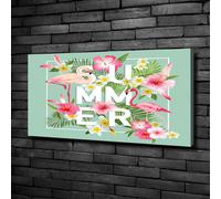 Tulup Dipinto Su Tela Pittura Su Un Muro 100x50cm - Vacanze E Fenicotteri