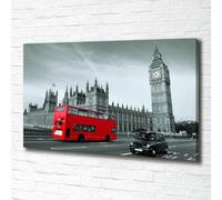 Tulup Dipinto Su Tela Pittura Su Un Muro 100x70cm - Autobus Di Londra
