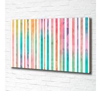 Tulup Dipinto Su Tela Pittura Su Un Muro 100x70cm - Strisce Arcobaleno