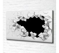 Tulup Dipinto Su Tela Pittura Su Un Muro 100x70cm - Un Buco Nel Muro