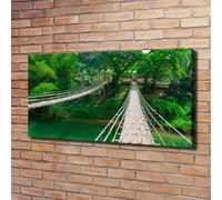 Tulup Dipinto Su Tela Pittura Su Un Muro 120x60cm - Il Ponte Sul Fiume