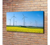 Tulup Dipinto Su Tela Pittura Su Un Muro 120x60cm - Mulini A Vento Nel Campo
