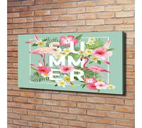 Tulup Dipinto Su Tela Pittura Su Un Muro 120x60cm - Vacanze E Fenicotteri