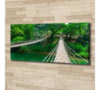 Tulup Dipinto Su Tela Pittura Su Un Muro 125x50cm - Il Ponte Sul Fiume