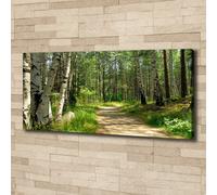 Tulup Dipinto Su Tela Pittura Su Un Muro 125x50cm - Sentiero Nel Bosco