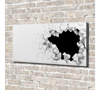 Tulup Dipinto Su Tela Pittura Su Un Muro 140x70cm - Un Buco Nel Muro