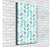 Tulup Dipinto Su Tela Pittura Su Un Muro 50x100cm - A Spina Di Pesce Azzurro