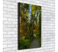 Tulup Dipinto Su Tela Pittura Su Un Muro 50x100cm - Il Sentiero Nel Bosco