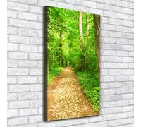 Tulup Dipinto Su Tela Pittura Su Un Muro 50x100cm - Il Sentiero Nel Bosco