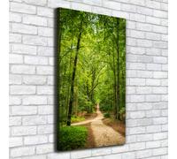 Tulup Dipinto Su Tela Pittura Su Un Muro 50x100cm - Il Sentiero Nel Bosco