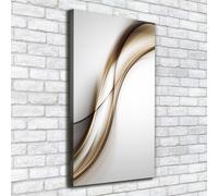 Tulup Dipinto Su Tela Pittura Su Un Muro 50x100cm - Onda Marrone