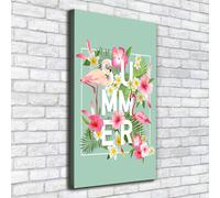 Tulup Dipinto Su Tela Pittura Su Un Muro 50x100cm - Vacanze E Fenicotteri