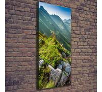 Tulup Dipinto Su Tela Pittura Su Un Muro 50x125cm - Estate In Montagna