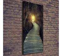 Tulup Dipinto Su Tela Pittura Su Un Muro 50x125cm - Il Sentiero Nel Bosco