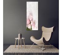 Tulup Dipinto Su Tela Pittura Su Un Muro 50x125cm - Marmo Peonie