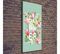 Tulup Dipinto Su Tela Pittura Su Un Muro 50x125cm - Vacanze E Fenicotteri