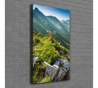 Tulup Dipinto Su Tela Pittura Su Un Muro 60x120cm - Estate In Montagna