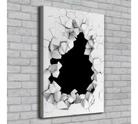 Tulup Dipinto Su Tela Pittura Su Un Muro 70x100cm - Buco Nel Muro