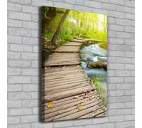 Tulup Dipinto Su Tela Pittura Su Un Muro 70x100cm - Il Sentiero Nel Bosco