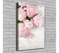Tulup Dipinto Su Tela Pittura Su Un Muro 70x100cm - Marmo Peonie