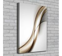 Tulup Dipinto Su Tela Pittura Su Un Muro 70x100cm - Onda Marrone