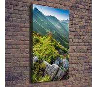 Tulup Dipinto Su Tela Pittura Su Un Muro 70x140cm - Estate In Montagna