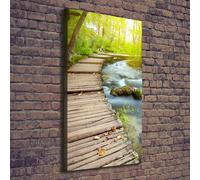 Tulup Dipinto Su Tela Pittura Su Un Muro 70x140cm - Il Sentiero Nel Bosco