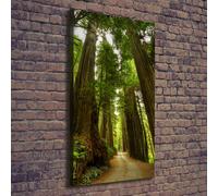 Tulup Dipinto Su Tela Pittura Su Un Muro 70x140cm - Il Sentiero Nel Bosco