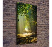 Tulup Dipinto Su Tela Pittura Su Un Muro 70x140cm - Il Sentiero Nel Bosco