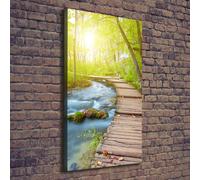 Tulup Dipinto Su Tela Pittura Su Un Muro 70x140cm - Il Sentiero Nel Bosco