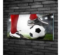 Tulup Pittura Su Vetro Tempereto Immagine 100x50cm - Le Gambe Del Calciatore