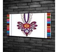 Tulup Pittura Su Vetro Tempereto Immagine 100x50cm - Modello Folk Polacco