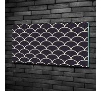 Tulup Pittura Su Vetro Tempereto Immagine 100x50cm - Squame Di Pesce