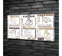 Tulup Pittura Su Vetro Tempereto Immagine 100x50cm - Tempo Del Caffè