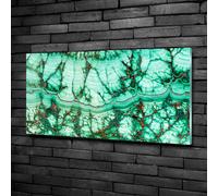Tulup Pittura Su Vetro Tempereto Immagine 100x50cm - Trama Di Malachite