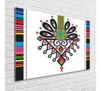 Tulup Pittura Su Vetro Tempereto Immagine 100x70cm - Modello Folk Polacco