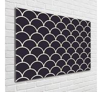 Tulup Pittura Su Vetro Tempereto Immagine 100x70cm - Squame Di Pesce