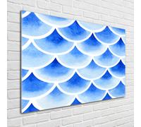 Tulup Pittura Su Vetro Tempereto Immagine 100x70cm - Squame Di Pesce