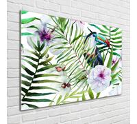 Tulup Pittura Su Vetro Tempereto Immagine 100x70cm - Tucano Tropicale