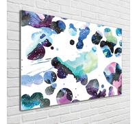 Tulup Pittura Su Vetro Tempereto Immagine 100x70cm - Una Galassia Colorata